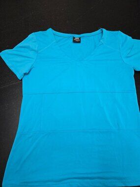 Crane Sports Women's Active Wear Short Sleeve Top Teal Size 44/46 (XL)